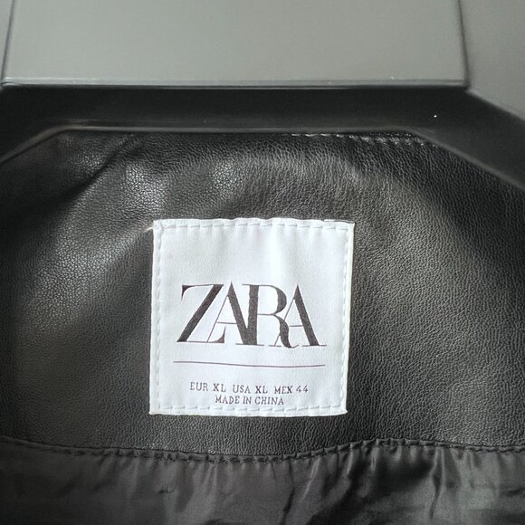 Zara Faux Leather Biker Vest – Size XL - Picture 3 of 3
